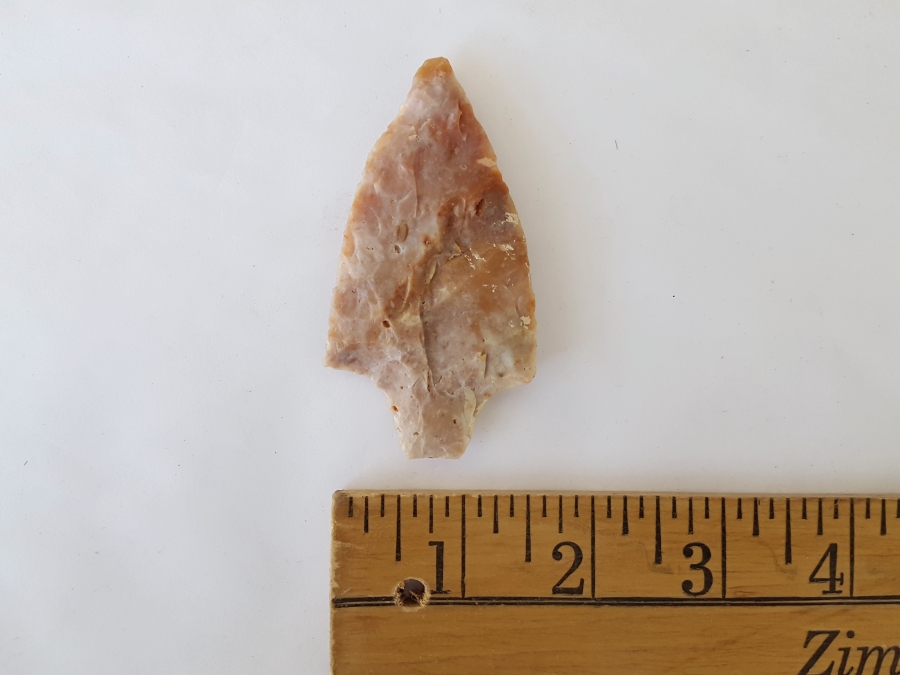 Fl. Kirk-Stemmed type arrowhead, COLORFUL FL. CHERT! | Fossils & Artifacts for Sale | Paleo Enterprises | Fossils & Artifacts for Sale