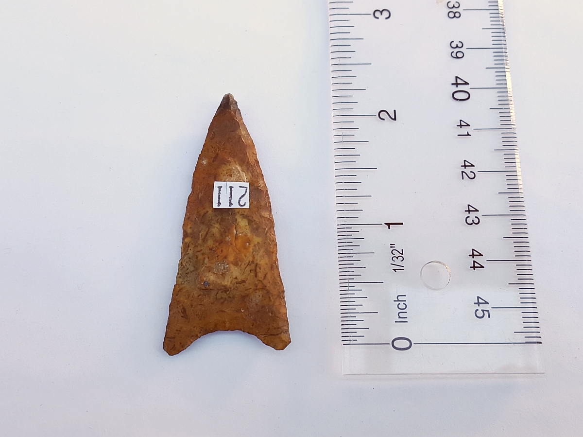 Fl. Santa Fe type arrowhead, COLORFUL CHERT! | Fossils & Artifacts for Sale | Paleo Enterprises | Fossils & Artifacts for Sale