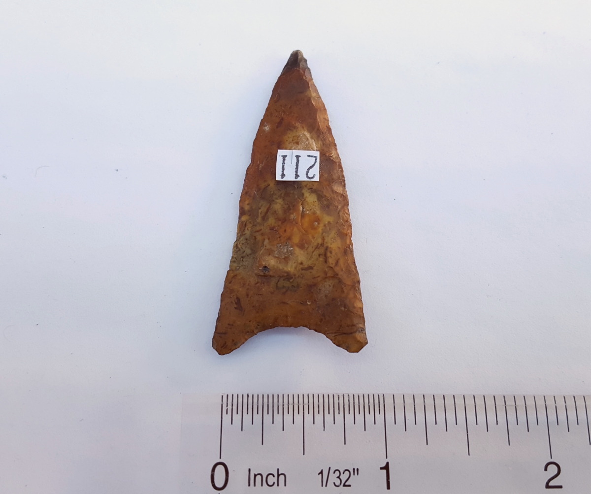Fl. Santa Fe type arrowhead, COLORFUL CHERT! | Fossils & Artifacts for Sale | Paleo Enterprises | Fossils & Artifacts for Sale