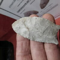 Flint Ridge Clovis with COA | Fossils & Artifacts for Sale | Paleo Enterprises | Fossils & Artifacts for Sale