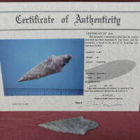 G-10 Gary Fine Artifact COA | Fossils & Artifacts for Sale | Paleo Enterprises | Fossils & Artifacts for Sale