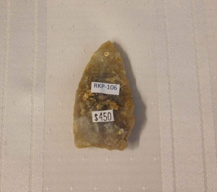 Suwannee Type Arrowhead Artifact | Fossils & Artifacts for Sale | Paleo Enterprises | Fossils & Artifacts for Sale