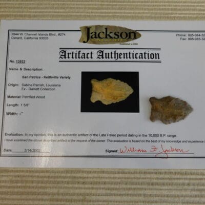 Authentic Keithville Variety San Patrice Point – COA
