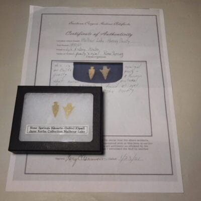 Authentic Rose Spring Stemmed Points, qty 2 – COA