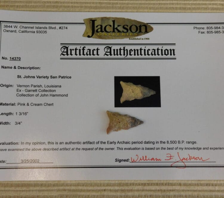 Authentic St Johns Variety San Patrice Point - COA