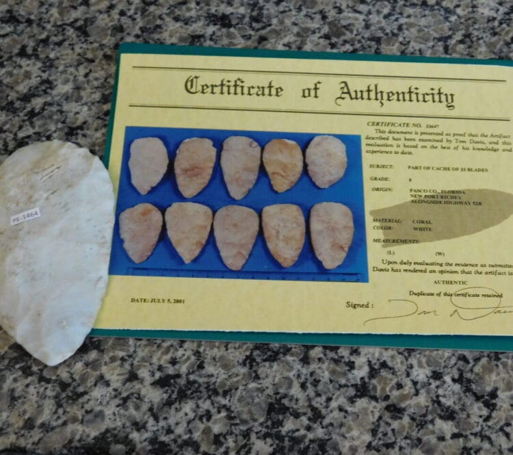 Authenticated Native American Blade - COA included