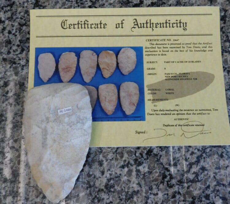 Authenticated Native American Blade - COA included