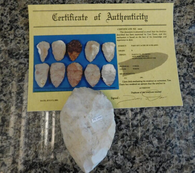 Authenticated Native American Blade - COA included