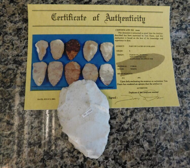 Authenticated Native American Blade - COA included