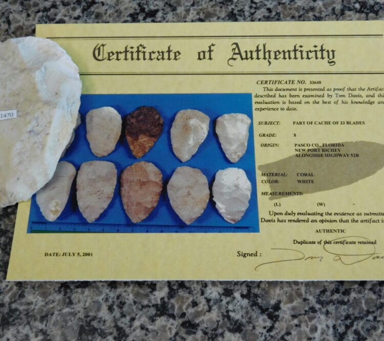 Authenticated Native American Blade - COA included